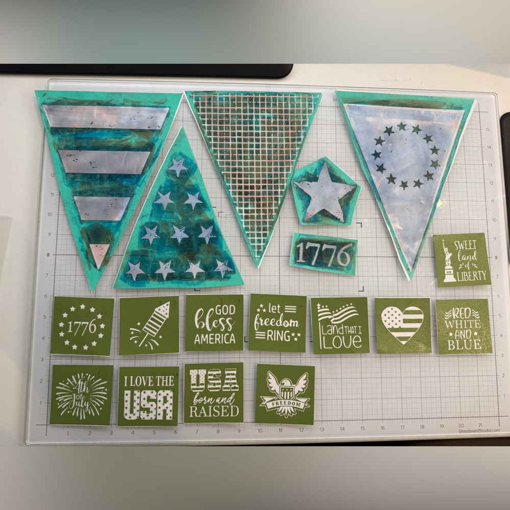 Chalk Couture & Magnolia Design Stencils - Fourth of July Themed DIY Decor